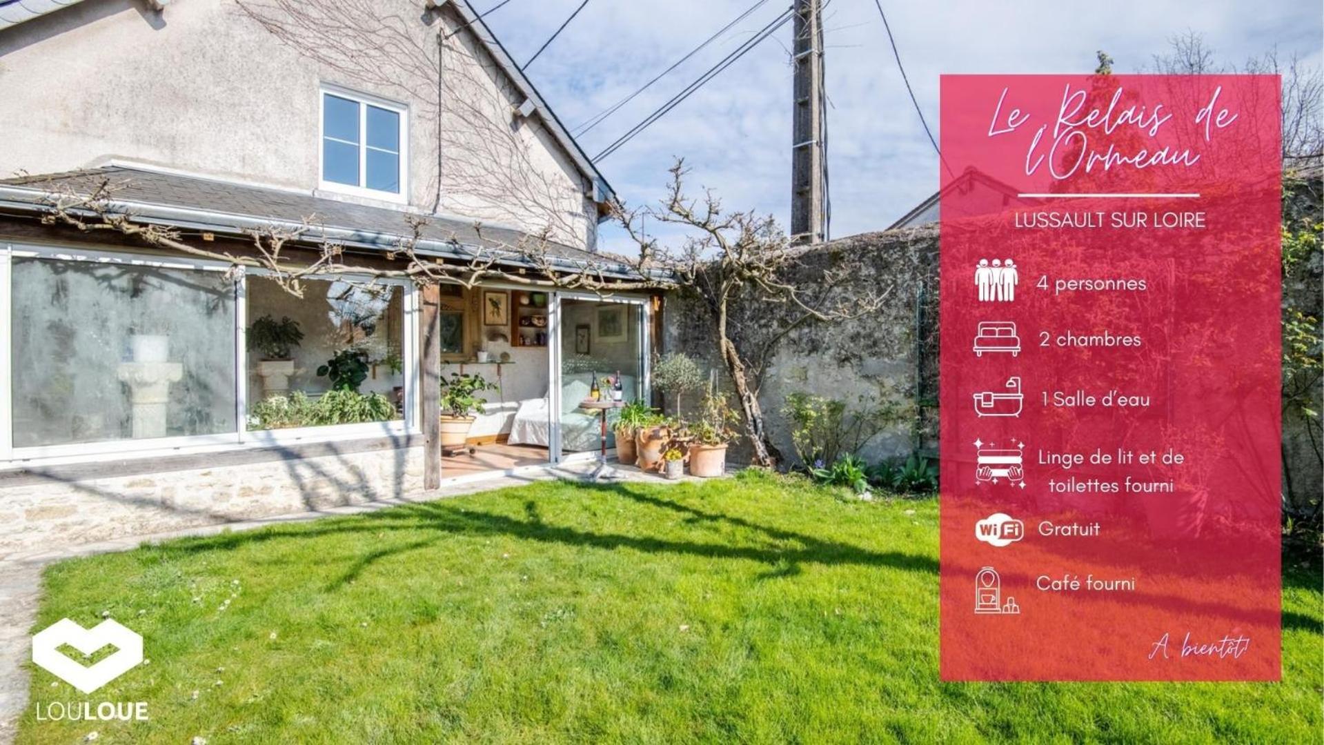 Le Relais De L'Ormeau - Charmant Gite Pour 4 Pers. Lussault-sur-Loire 외부 사진